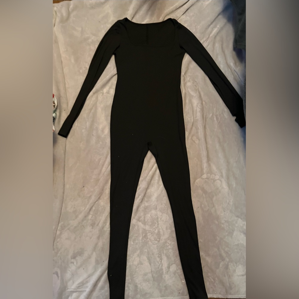 Black full body jumpsuit